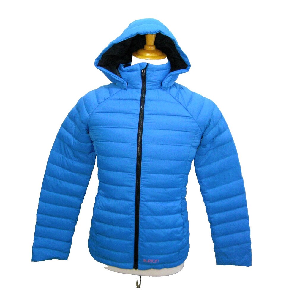 BURTON Men's (Size Small) Blue Down Filled Puffer Jacket Winter Hooded Ski Coat